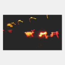 Red And Yellow Lights Rectangle Stickers
