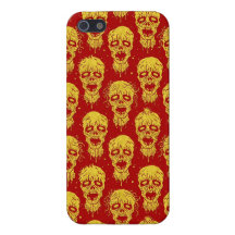 Red and Yellow Zombie Apocalypse Pattern Cases For iPhone 5