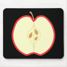 Red Apple Half. Mouse Pad