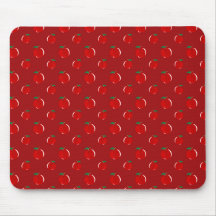 Red apple pattern mousepads