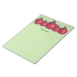Red Apples Green Checks Memo Notepad