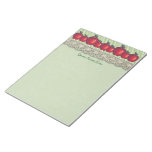 Red Apples Green Checks Note Pad