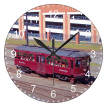 Red Arrow Lines Brill Car #76 Wall Clock