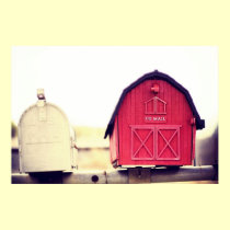 Red Barn Mailbox {you've got mail series} posters