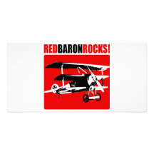 Red Baron Rocks! Personalized Photo Card