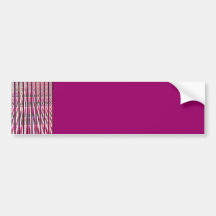 Red Bars & Grid Abstract Art Pattern 3 Bumper Sticker