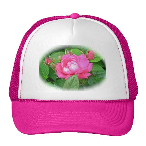 Red Beach Rose & Buds Hat