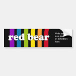 RED BEAR BUMPER STICKER