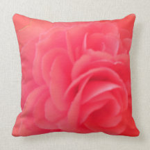 red begonia pillow