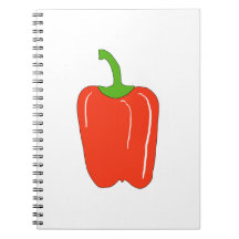 Red Bell Pepper. Whole. Note Book