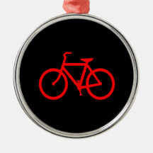 Red Bike Christmas Tree Ornaments