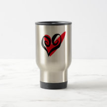 Red Black Heart Coffee Mug