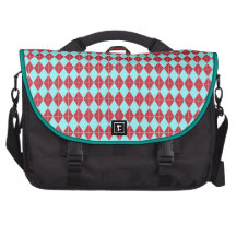 red blue chequered check messenger laptop bag