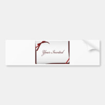 Red Bow Wedding Collection Bumper Sticker