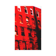 REd building canvas print