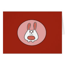 Red Bunny Pink Bunny Greeting Card