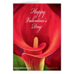 Red Cala LIly Tropical Flower Painting - Multi Cards