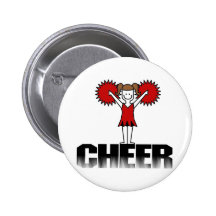 Red Cheerleader T-shirts and Gifts Pins
