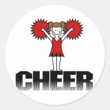 Red Cheerleader T-shirts and Gifts Stickers