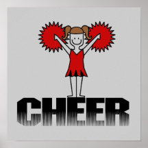 Red Cheerleader Tshirts and Gifts Print