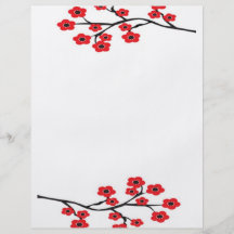 Red Cherry Blossoms Flyer