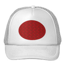 Red cherry pattern trucker hat