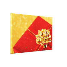 Red Christmas Present Canvas Prints