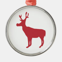 Red Christmas Reindeer Ornament