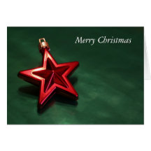 Red Christmas Star Card