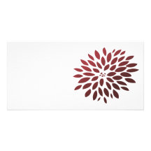 Red Chrysanthemum Picture Card