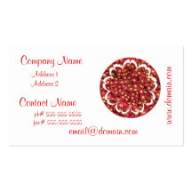 Red Chrysanthemums Business Card