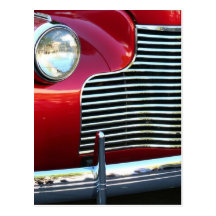 Red Classic Car postcard
