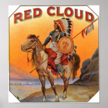 Red Cloud Cigar Label Print