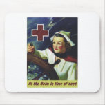 Red Cross Poster - Nurse at the Helm Mouse Pad
