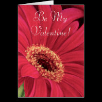 Red Daisy Flower Painting - Card cards