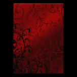 Red Damask Gothic Wedding invitations