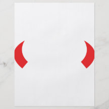 red devil horns icon flyer design