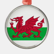 Red Dragon Of Wales Christmas Tree Ornament