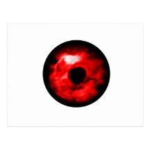 Red eye like graphic, monster eye? Alien eye? Post Cards