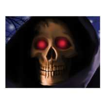 Red eye Skull Postkarten