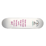 Red Female Snowboarder Skateboard