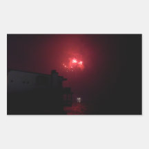 Red Firework Lights Stickers
