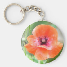 Red Flanders Poppy Key Chain