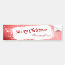 Red Floral Wine Label Bumper Stickers