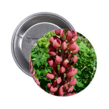 Red Flower Bush Button