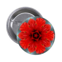 Red Flower Button