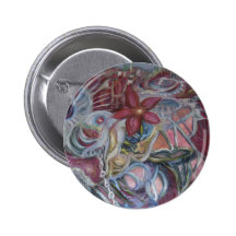 Red flower pin