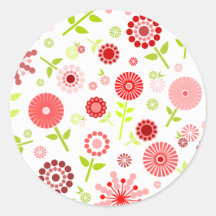 Red Flowers Sticker
