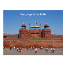 red fort delhi postcards