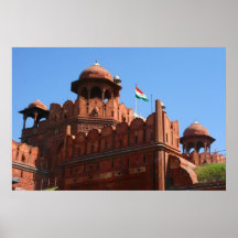 red fort delhi posters
